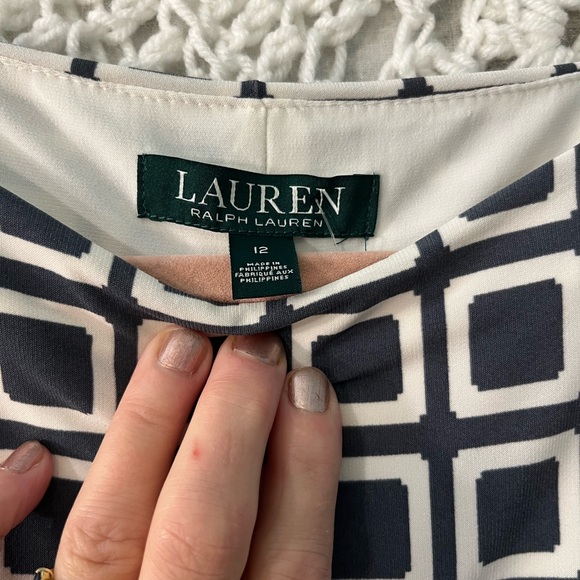 New Ralph Lauren size 12 gray twist front dress perfect condition - Picture 3 of 4